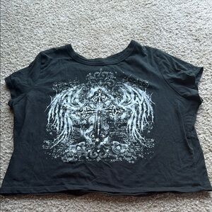 Black Graphic Women's Top